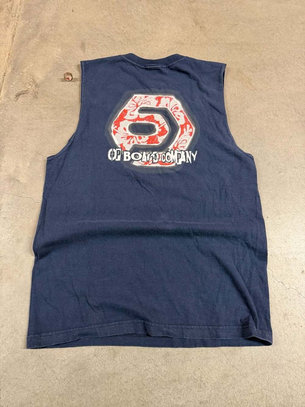 Vintage Ocean Pacific Board Company Tank Top Size M Navy Blue